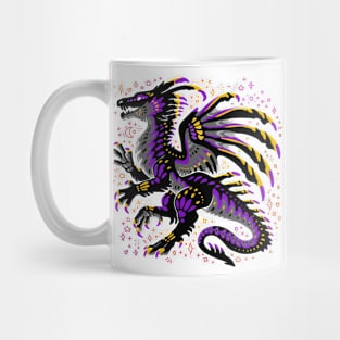 Non Binary Flag Dragon Mug